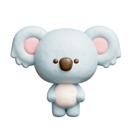 Cute Koala Character  3D Icon