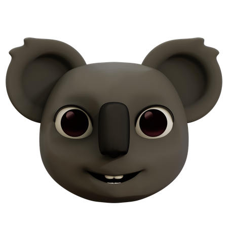 Cute Koala Happy  3D Icon
