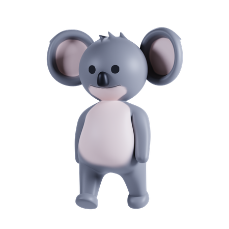 Cute Koala Pose  3D Icon