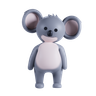 3d cute koala logo