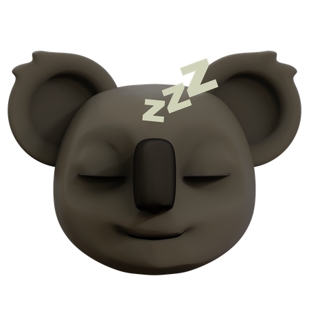 Cute Koala Sleeping Emoji  3D Icon
