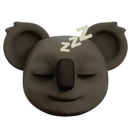 Cute Koala Sleeping Emoji  3D Icon