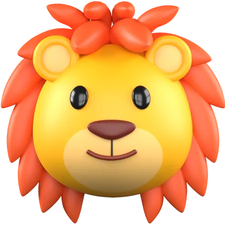 Cute Lion  3D Icon