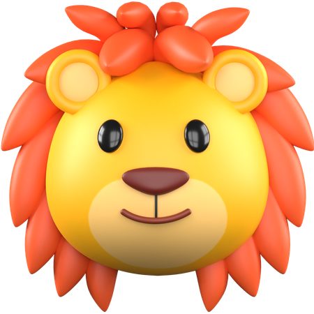 Cute Lion  3D Icon