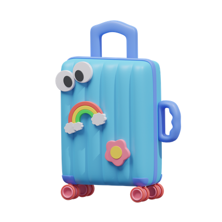 Cute Luggage  3D Icon