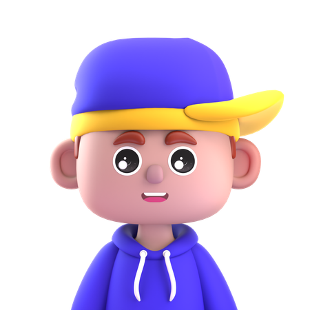 Cute Man  3D Icon