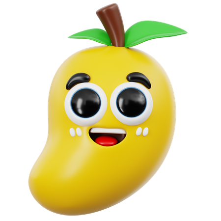Cute Mango Emoji  3D Icon