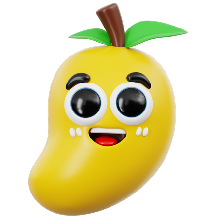 Cute Mango Emoji  3D Icon