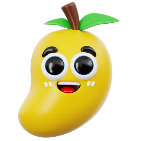 Cute Mango Emoji  3D Icon