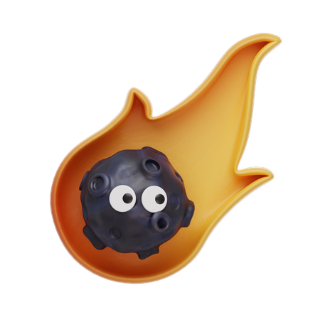 Cute Meteor  3D Icon