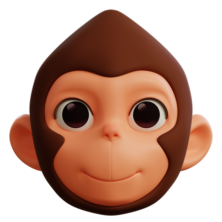 Cute Monkey  3D Icon
