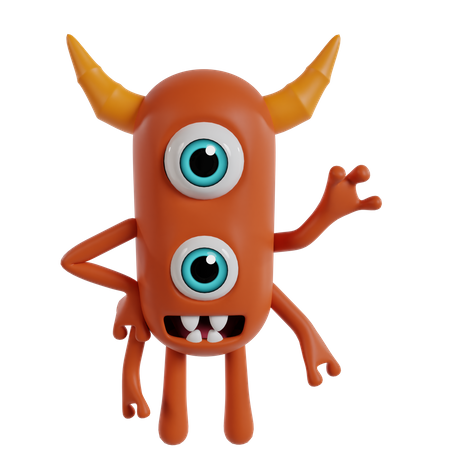 Cute Monster  3D Icon