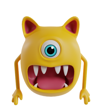 Cute Monster  3D Icon