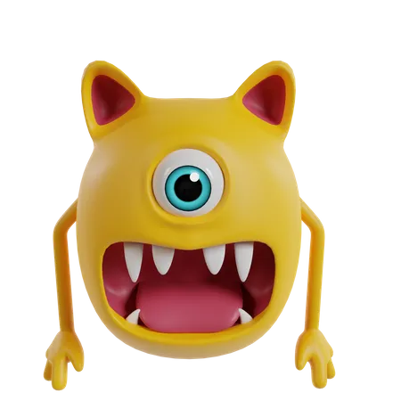 Cute Monster  3D Icon