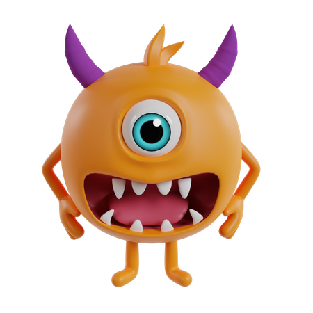 Cute Monster  3D Icon