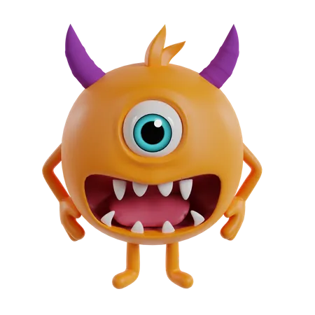 Cute Monster  3D Icon