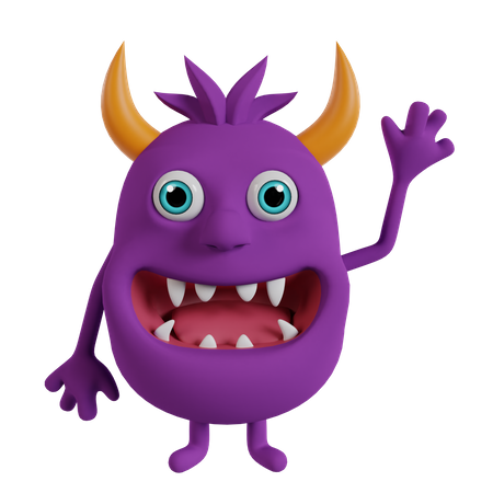 Cute Monster  3D Icon