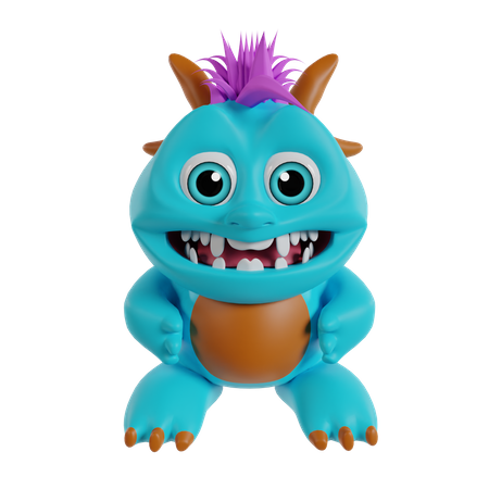 Cute Monster  3D Icon