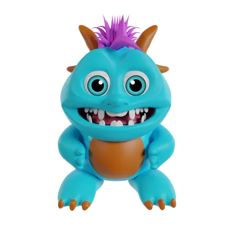 Cute Monster  3D Icon