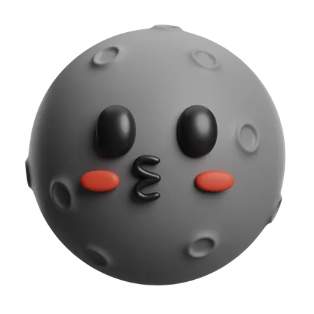 Cute Moon  3D Icon