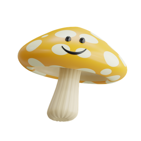Cute Mushroom  3D Icon