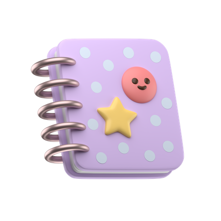 Cute Notebook  3D Icon