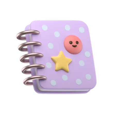 Cute Notebook  3D Icon
