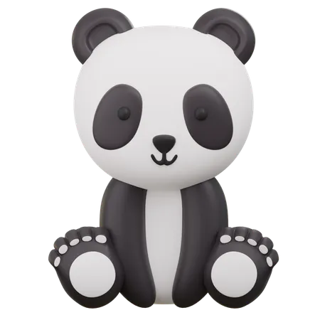 Cute Panda  3D Icon
