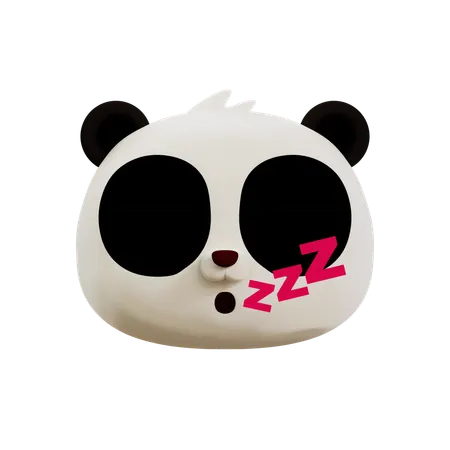 Cute Panda Deep Sleep Emoji  3D Icon