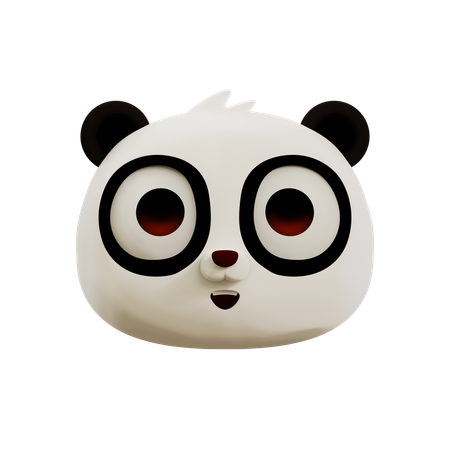 Cute Panda Happy Emoji  3D Icon
