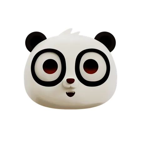 Cute Panda Happy Emoji  3D Icon