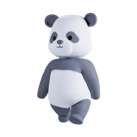 Cute Panda Pose  3D Illustration