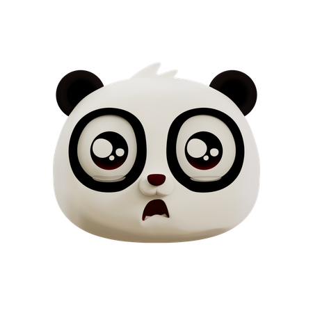 Cute Panda Sad Emoji  3D Icon