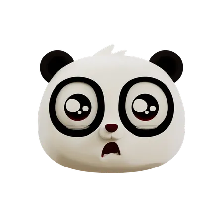 Cute Panda Sad Emoji  3D Icon