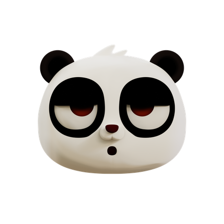 Cute Panda Sleepy Emoji  3D Icon