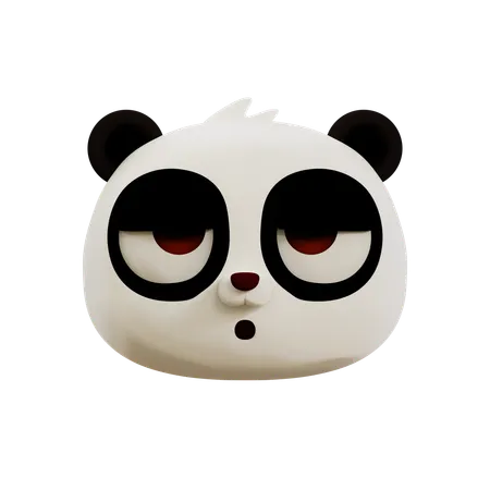 Cute Panda Sleepy Emoji  3D Icon