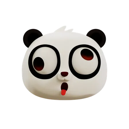 Cute Panda Ugly Face Emoji  3D Icon