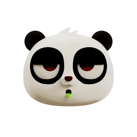 Cute Panda Vomiting Emoji  3D Icon