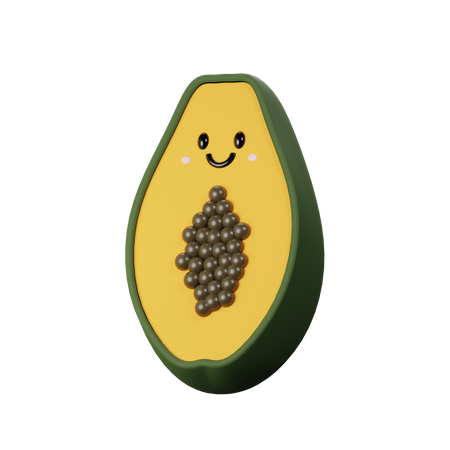 Cute Papaya  3D Icon