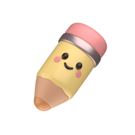 Cute Pencil  3D Icon