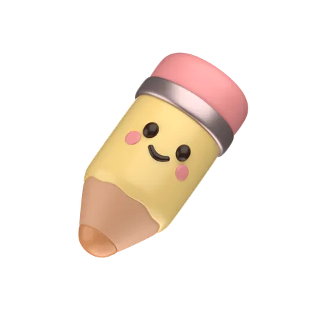 Cute Pencil  3D Icon