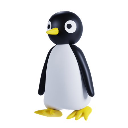 Cute Penguin  3D Icon