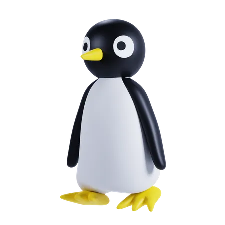 Cute Penguin  3D Illustration