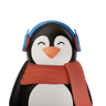 3d baby penguin illustration