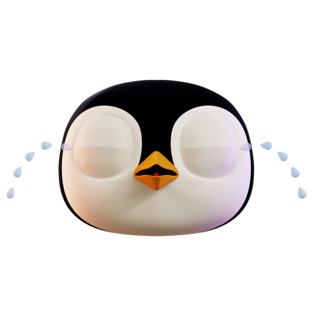 Cute Penguin Crying  3D Icon