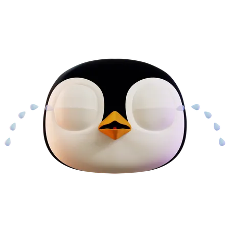 Cute Penguin Crying  3D Icon