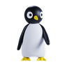 3d penguin cute animal logo