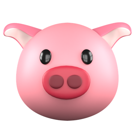 Cute Pig  3D Icon