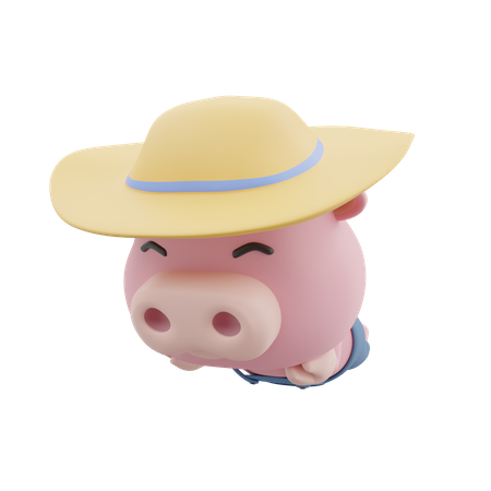 Cute Pig 3D Illustration