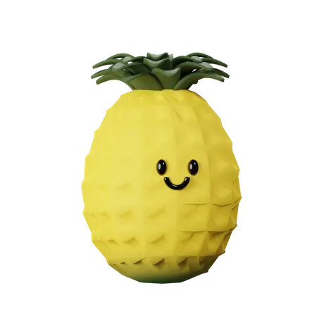 Cute Pineapple  3D Icon